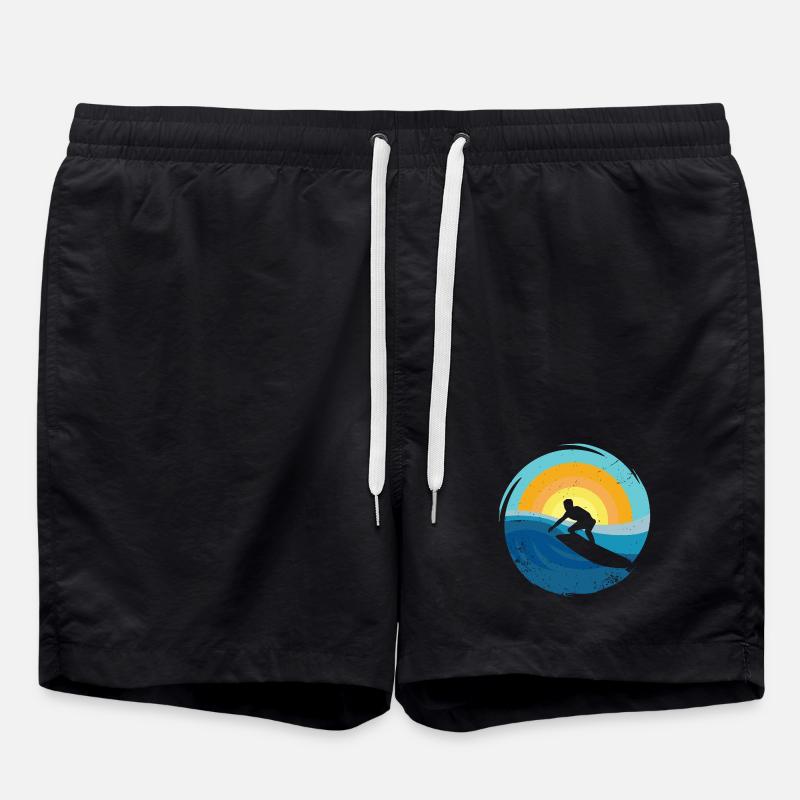 Surfeur - Planche de surf - Short de bain - noir