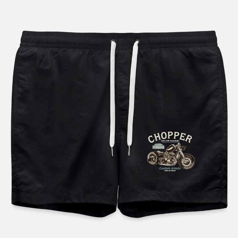 Chopper Custom Engine - Badeshorts - Schwarz