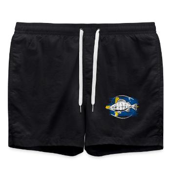 Perche de pêche de Suède - Short de bain - noir - Devant - AI Model Male 185 light (185cm)