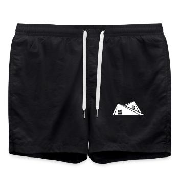 Haus Dach - Badeshorts - Schwarz - Vorne - AI Model Male 185 light (185cm)