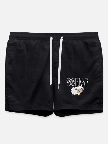 Schaf - Badeshorts - Schwarz