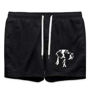 Allemand tête de dogue « Black Edition » - Short de bain - noir - Devant - AI Model Male 185 light (185cm)