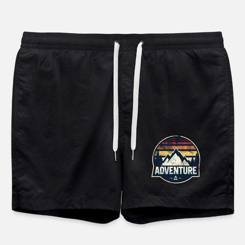 Adventure Mountain Patch - Swim Trunks - black