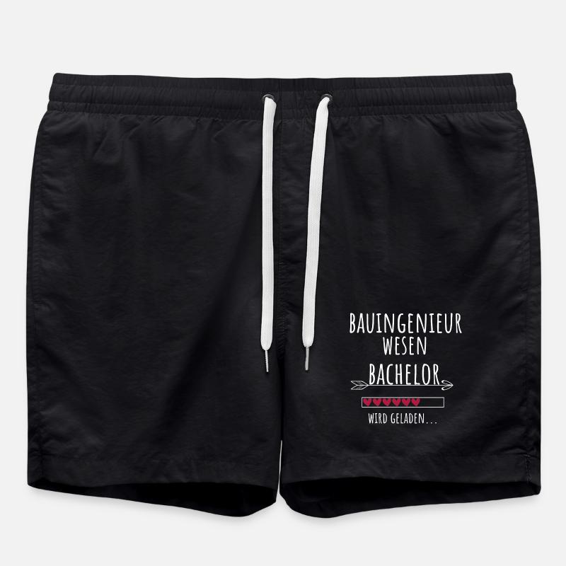 Bauingenieurwesen Bachelor Studium Geschenk - Badeshorts - Schwarz