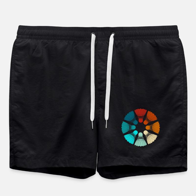 Badminton - Federbälle bunt - Badeshorts - Schwarz