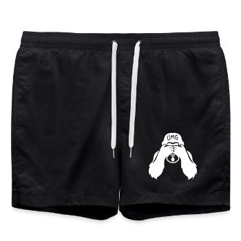 Witziger Gorilla OMG Affe - Badeshorts - Schwarz - Vorne - AI Model Male 185 light (185cm)