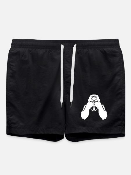 Witziger Gorilla OMG Affe - Badeshorts - Schwarz