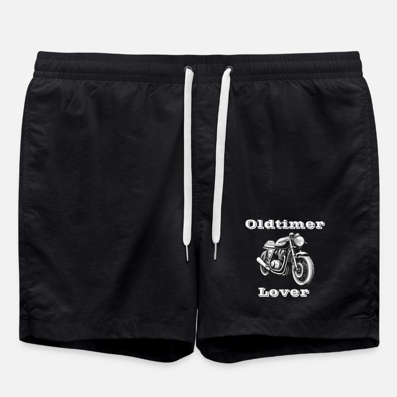 Oldtimer Lover weiß - Badeshorts - Schwarz