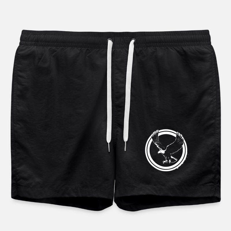 Logo Eagle en rond - Short de bain - noir