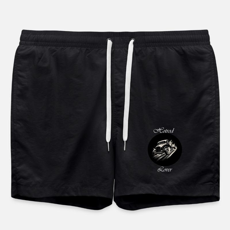 Hotrod Lover 2 blanc - Short de bain - noir