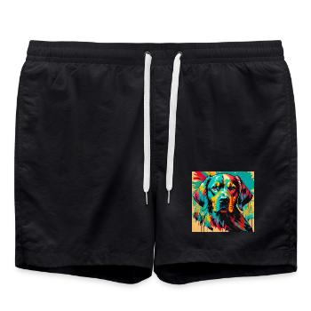 Dog - Swim Trunks - black - Front - AI Model Male 185 light (185cm)