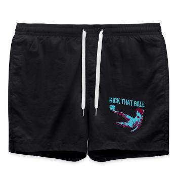 Garçon de football - Short de bain - noir - Devant - AI Model Male 185 light (185cm)