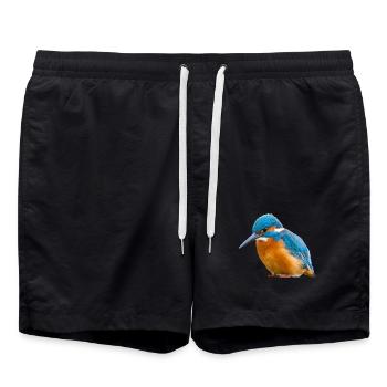 Eisvogel Kingfisher Alcedo Atthis Vogel Natur - Badeshorts - Schwarz - Vorne - AI Model Male 185 light (185cm)