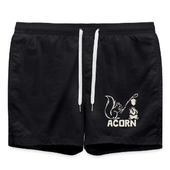 Gand - Écureuil affamé [Blanc] - Short de bain - noir - Devant - AI Model Male 185 light (185cm)