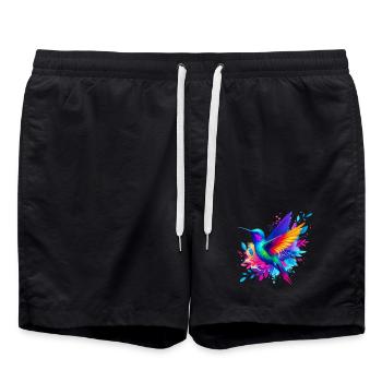 Kolibri - Badeshorts - Schwarz - Vorne - AI Model Male 185 light (185cm)