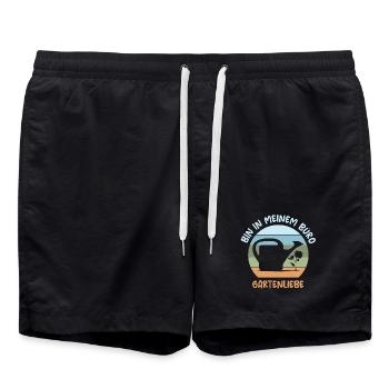 Garden Love My Office Funny Sayings Gardener - Swim Trunks - black - Front - AI Model Male 185 light (185cm)
