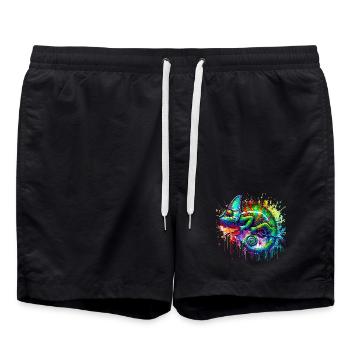 Caméléon - Short de bain - noir - Devant - AI Model Male 185 light (185cm)