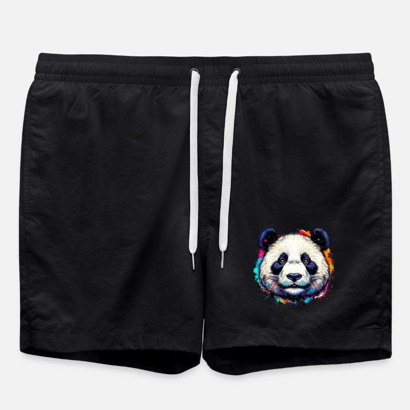 Panda - Swim Trunks - black