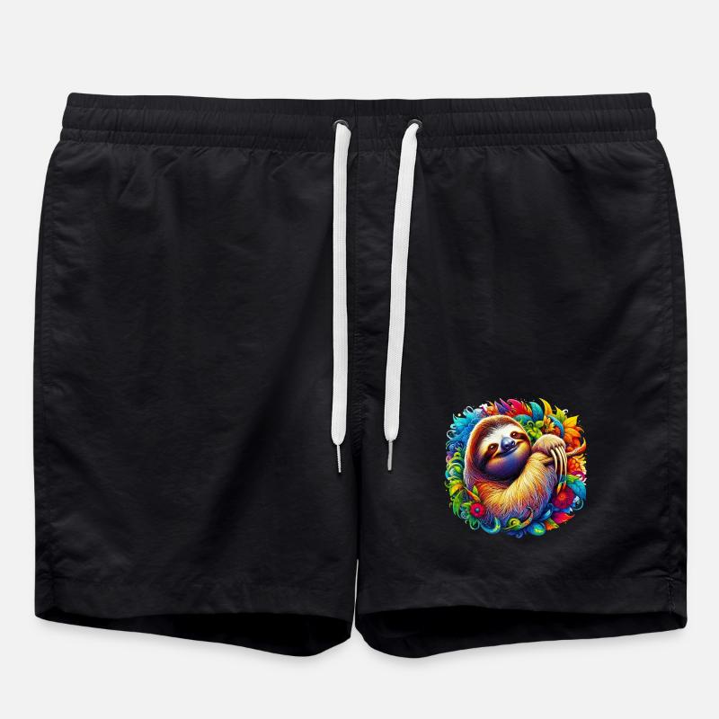 Sloth - Swim Trunks - black