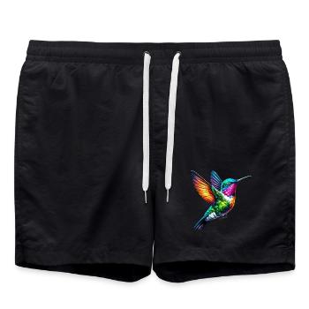 Hummingbird - Swim Trunks - black - Front - AI Model Male 185 light (185cm)