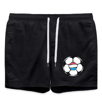 Icône de ballon d’illustration de football de l’équipe des Pays-Bas - Short de bain - noir - Devant - AI Model Male 185 light (185cm)