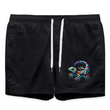 Gecko - Short de bain - noir - Devant - AI Model Male 185 light (185cm)