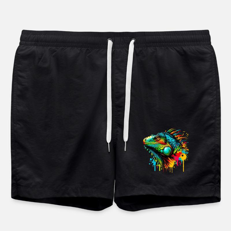 Iguana - Swim Trunks - black