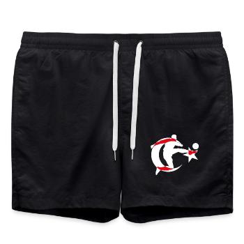 Fußball Türkei - Badeshorts - Schwarz - Vorne - AI Model Male 185 light (185cm)