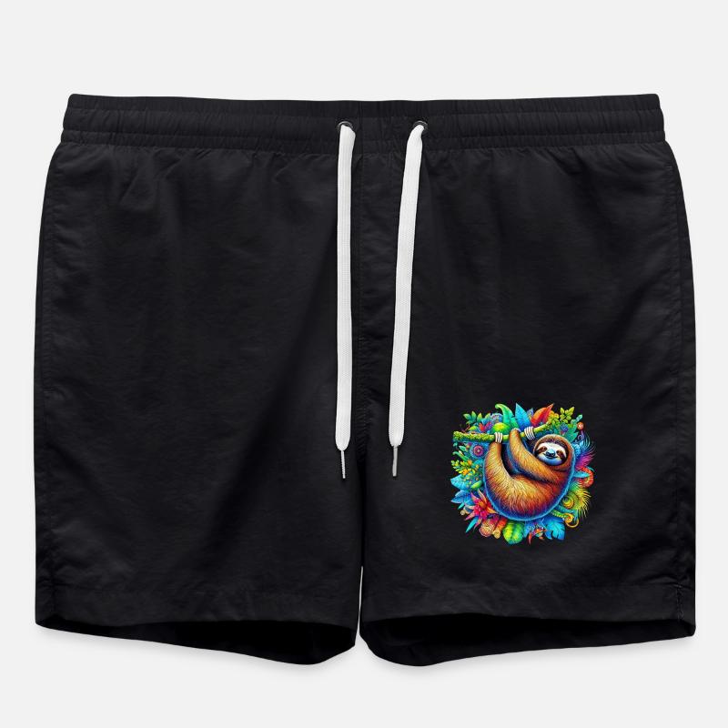 Sloth - Swim Trunks - black