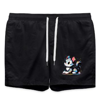 Cat - Swim Trunks - black - Front - AI Model Male 185 light (185cm)