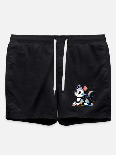 Cat - Swim Trunks - black
