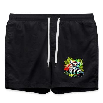 Lémurien - Short de bain - noir - Devant - AI Model Male 185 light (185cm)