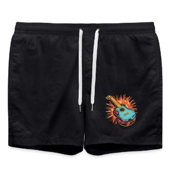 Graphiques pour ukulélé - Short de bain - noir - Devant - AI Model Male 185 light (185cm)