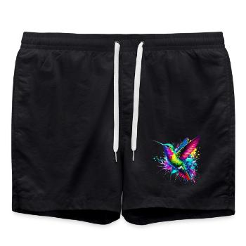 Kolibri - Badeshorts - Schwarz - Vorne - AI Model Male 185 light (185cm)