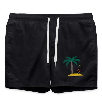 RUHESTAND. FEIERTAG. RUHESTAND. PENSIONIERT - Badeshorts - Schwarz - Vorne - AI Model Male 185 light (185cm)