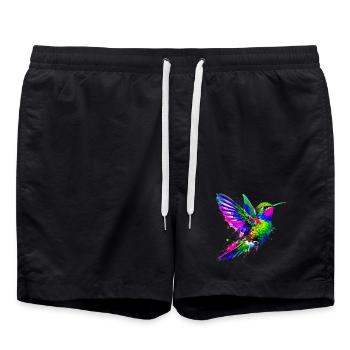 Kolibri - Badeshorts - Schwarz - Vorne - AI Model Male 185 light (185cm)