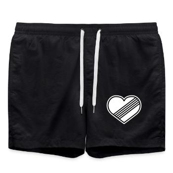 Vollgas Herz gegen Tempolimit - Badeshorts - Schwarz - Vorne - AI Model Male 185 light (185cm)