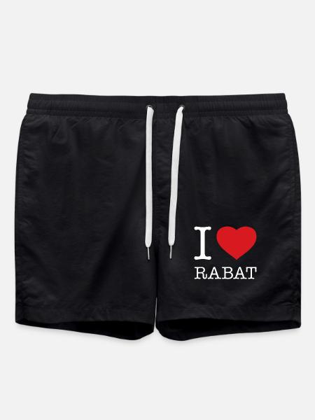 I LOVE RABAT - Swim Trunks - black