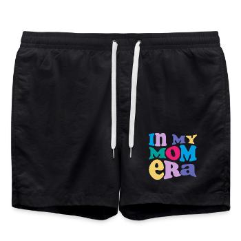 In My Mom Era – Colorful Mom Vibes - Swim Trunks - black - Front - AI Model Male 185 light (185cm)