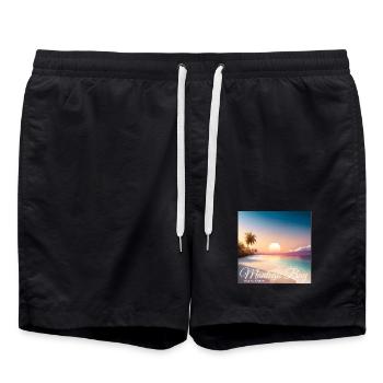 Montego Bay Sunset Jamaica Dream Paradise - Short de bain - noir - Devant - AI Model Male 185 light (185cm)