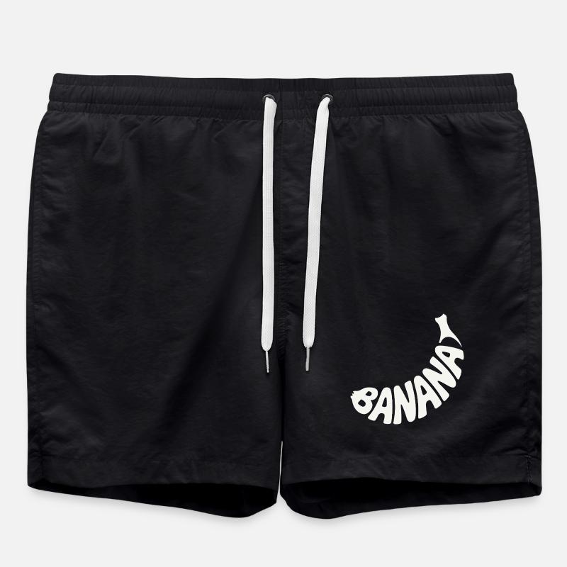Banane Fruit Mot Art - Short de bain - noir