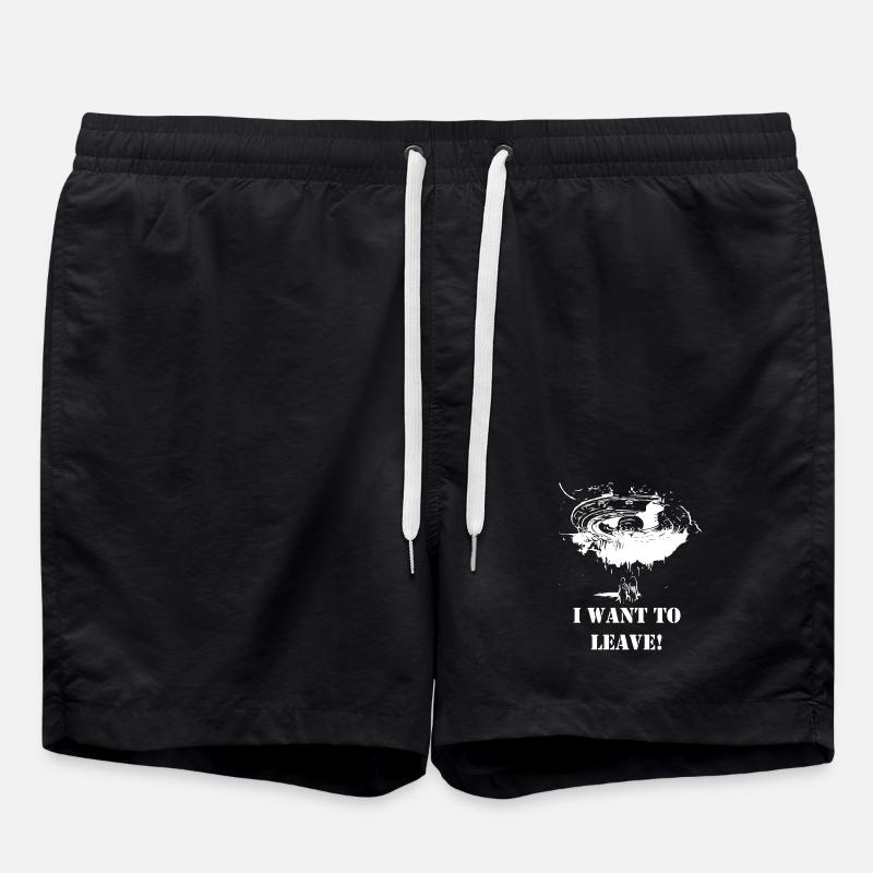 Take Me Away - Swim Trunks - black