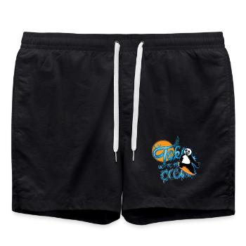 Panda Surfer – Emmenez-moi à l’océan - Short de bain - noir - Devant - AI Model Male 185 light (185cm)
