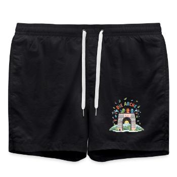 L’Arche de la Joie - Short de bain - noir - Devant - AI Model Male 185 light (185cm)