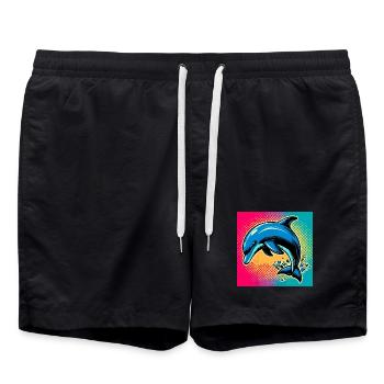 dolphin - Swim Trunks - black - Front - AI Model Male 185 light (185cm)