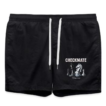 Conception stratégique de la victoire aux échecs - Short de bain - noir - Devant - AI Model Male 185 light (185cm)