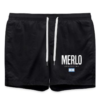 Merlo Argentinien Argentinier - Badeshorts - Schwarz - Vorne - AI Model Male 185 light (185cm)