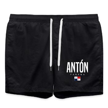 Antón Panama Panaméen - Short de bain - noir - Devant - AI Model Male 185 light (185cm)