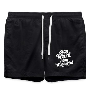 Stay Weird Stay Wonderful - Badeshorts - Schwarz - Vorne - AI Model Male 185 light (185cm)