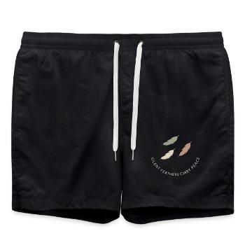 Plume Et Rêve Boho Festival Motif Spirituel - Short de bain - noir - Devant - AI Model Male 185 light (185cm)